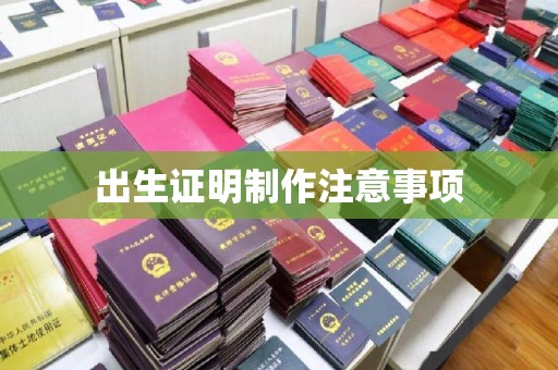 灌南出生证明制作注意事项