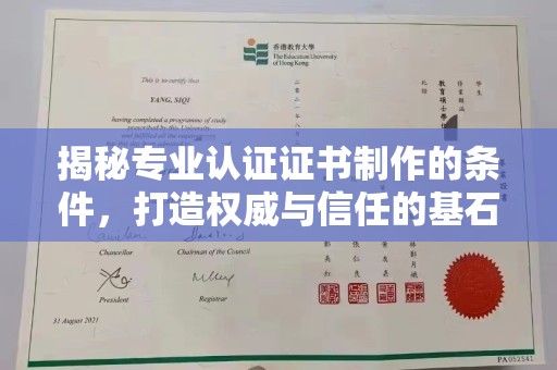 灌南揭秘专业认证证书制作的条件，打造权威与信任的基石