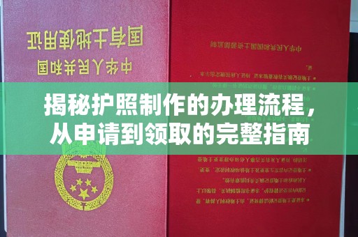 灌南揭秘护照制作的办理流程，从申请到领取的完整指南