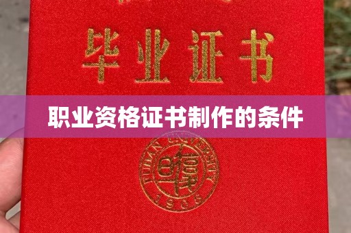 灌南职业资格证书制作的条件