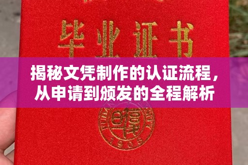 灌南揭秘文凭制作的认证流程，从申请到颁发的全程解析