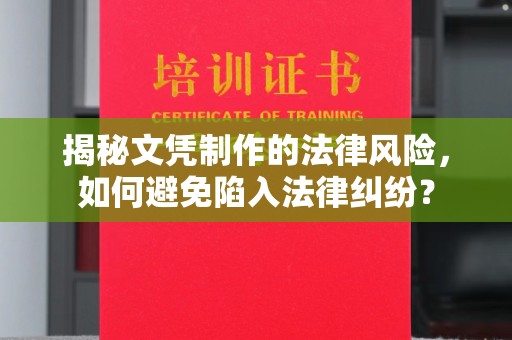 灌南揭秘文凭制作的法律风险，如何避免陷入法律纠纷？